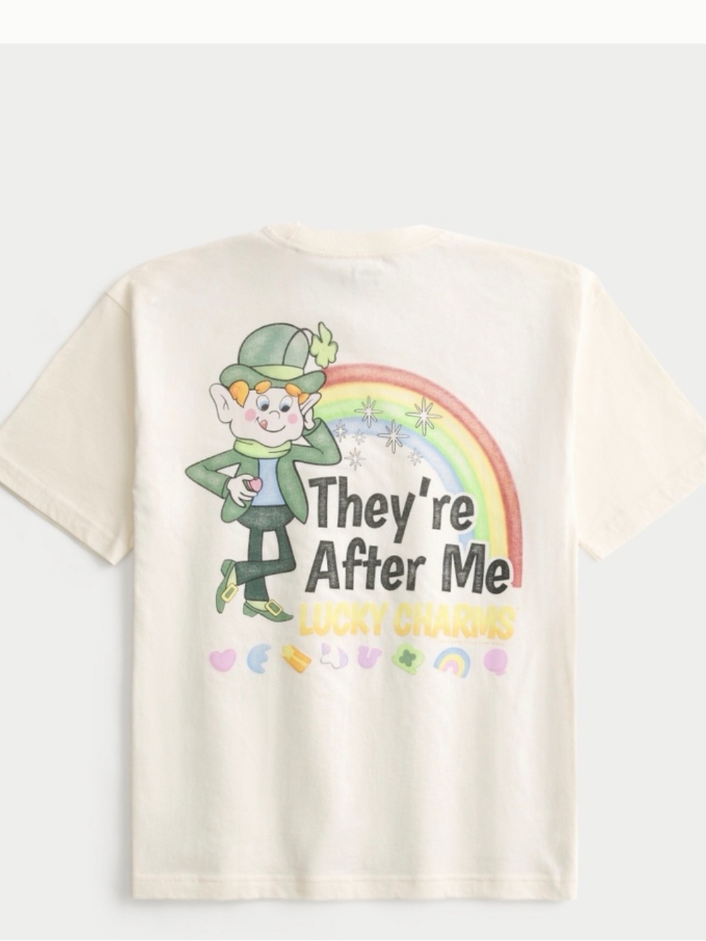 Hollister Cream 'They're After Me' Lucky Charms Graphic Tee